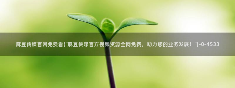 麻豆传媒 官网 成人：麻豆传媒官网免费看(\